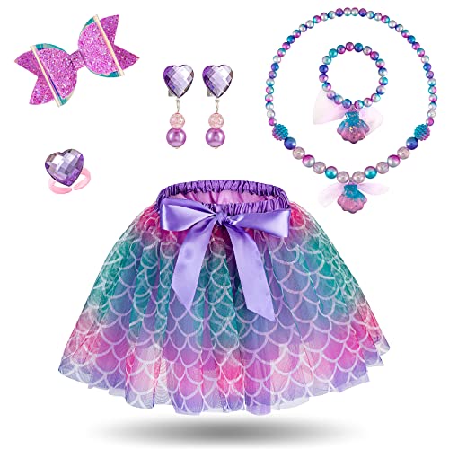 Hifot Meerjungfrau Kostüm Mädchen mit Haarreif halskette armband ohrringe ring schmuck Set,Tüllrock Kinder Prinzessin Kleid Mädchen für Halloween Karneval Cosplay Geburtstag Party Verkleidung Kinder Hifot Meerjungfrau Kostüm Mädchen mit Haarreif halskette armband ohrringe ring schmuck Set,Tüllrock Kinder Prinzessin Kleid Mädchen für Halloween Karneval Cosplay Geburtstag Party Verkleidung Kinder von Hifot