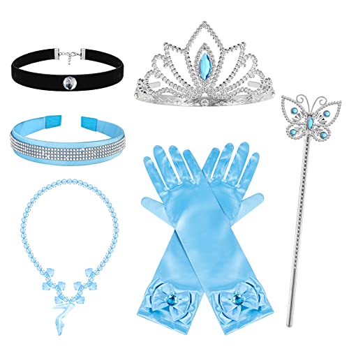 Hifot Prinzessin Kostüm Zubehör Set Mädchen, Cinderella Krone Zauberstab Handschuhe Halskette Schmuck Dress Up Accessoires für Geburtstage Karneval Cosplay Hifot Prinzessin Kostüm Zubehör Set Mädchen, Cinderella Krone Zauberstab Handschuhe Halskette Schmuck Dress Up Accessoires für Geburtstage Karneval Cosplay von Hifot