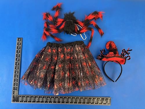 Hifot Spinnenkostüm für Kinder – Spinnenflügel Tutu Rock, Spinnennetz Stirnband Set – Mädchen Halloween Kostüm & Cosplay Party Hifot Spinnenkostüm für Kinder – Spinnenflügel Tutu Rock, Spinnennetz Stirnband Set – Mädchen Halloween Kostüm & Cosplay Party von Hifot