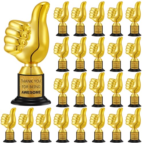 Highergo Trophäen mit Daumen nach oben, 12,7 cm, Kunststoff, goldfarben, für Mitarbeiter oder Kinder, Partygeschenke, mit inspirierenden Aufklebern, für Mitarbeiter, Belohnung, Schulpokal, Geschenke Highergo Trophäen mit Daumen nach oben, 12,7 cm, Kunststoff, goldfarben, für Mitarbeiter oder Kinder, Partygeschenke, mit inspirierenden Aufklebern, für Mitarbeiter, Belohnung, Schulpokal, Geschenke von Highergo