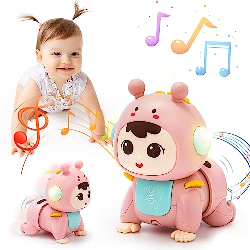Highttoy Baby Spielzeug 3 6 9 Monate, Krabbelnde Baby Spielzeug mit Licht und Musik Bauchlage Spielzeug Baby Sensorisches Musikspielzeug Tummy Time Toys Baby Mädchen Geschenk Rosa Highttoy Baby Spielzeug 3 6 9 Monate, Krabbelnde Baby Spielzeug mit Licht und Musik Bauchlage Spielzeug Baby Sensorisches Musikspielzeug Tummy Time Toys Baby Mädchen Geschenk Rosa von Highttoy