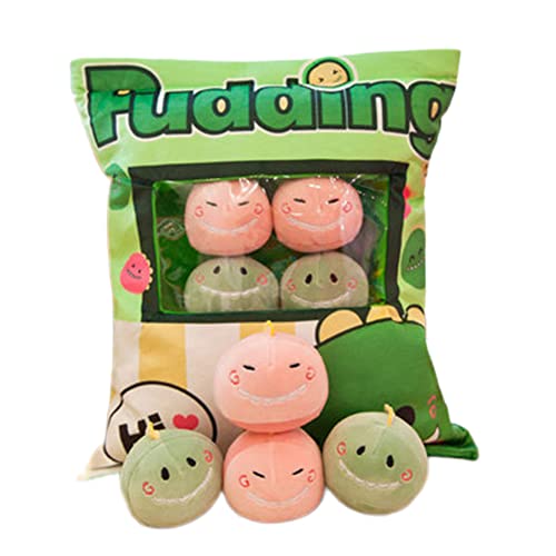 Hilai Kissen, Plüsch -Mini -Puppen Pudding Plüschspielzeug Simulation Innovative Snacks Puppenweichsofa -Kissen für die Heimdekoration (Dinosaurier) von Hilai
