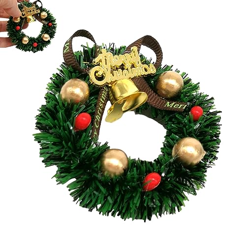 Hilai Puppenhaus Weihnachtskranz, 2,36 Zoll 1:12 Miniatur Weihnachtskränze, Mini Weihnachtskränze, Ornamente, Puppenhaus Zubehör für Weihnachtsdekorationen Hilai Puppenhaus Weihnachtskranz, 2,36 Zoll 1:12 Miniatur Weihnachtskränze, Mini Weihnachtskränze, Ornamente, Puppenhaus Zubehör für Weihnachtsdekorationen von Hilai