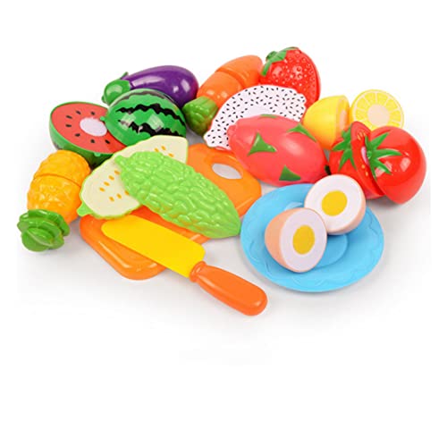 Hilai Spielen Sie Essen, Kinder Obst Gemüse Spielen Küchenfutter, so tun Sie das Essen mit Spielzeug Messerschneidbrett 13pcs. von Hilai