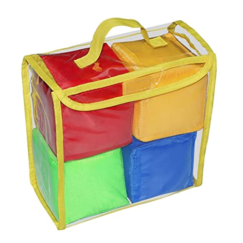 Schaumstoffwürfel, 4 Stück Spielwürfel, weiche Schaumstoffwürfel, Lerntaschenwürfel für den Unterricht von Hilai