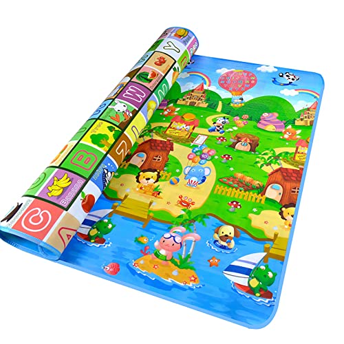 Baby Spielmatte Große Spielmatte für Bodenspiel Bauernhoftiere wasserdichte Faltbare Spielmatte für Kleinkinder Krabbelmatte für 6-12 Monate Baby 180 * 120cm Baby Spielmatte Große Spielmatte für Bodenspiel Bauernhoftiere wasserdichte Faltbare Spielmatte für Kleinkinder Krabbelmatte für 6-12 Monate Baby 180 * 120cm von Hileyu