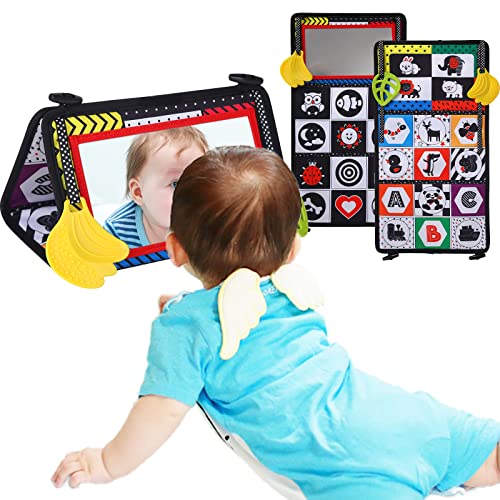 Hileyu Baby Spielzeug Spiegel,Montessori Neugeborenes Spielzeug Faltbarer Baby Bauchlage Spielzeug Hochkontrastes Sensorisches Spielzeug Baby Spiegel für Babys 0-12 Monate Hileyu Baby Spielzeug Spiegel,Montessori Neugeborenes Spielzeug Faltbarer Baby Bauchlage Spielzeug Hochkontrastes Sensorisches Spielzeug Baby Spiegel für Babys 0-12 Monate von Hileyu