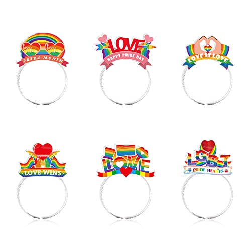 Hileyu LGBTQ Gay Pride Zubehör 6Pcs Regenbogen Haarband Pride Parade Haarband Fancy Dress Outfit Kostüm für Erwachsene Frauen Männer Gay Pride Party Hileyu LGBTQ Gay Pride Zubehör 6Pcs Regenbogen Haarband Pride Parade Haarband Fancy Dress Outfit Kostüm für Erwachsene Frauen Männer Gay Pride Party von Hileyu