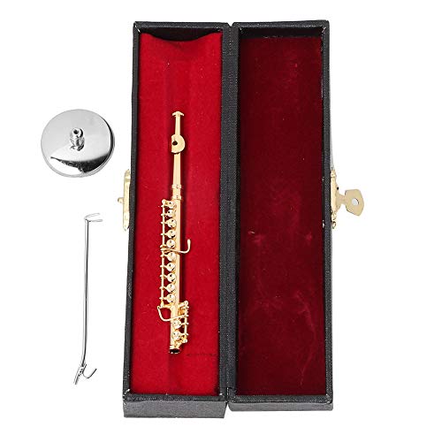 Hilitand Miniaturflöte, Messingflöte Modell Musikinstrument Dekoration Miniaturen Sammlerstücke in C-Dur, Gold Hilitand Miniaturflöte, Messingflöte Modell Musikinstrument Dekoration Miniaturen Sammlerstücke in C-Dur, Gold von Hilitand