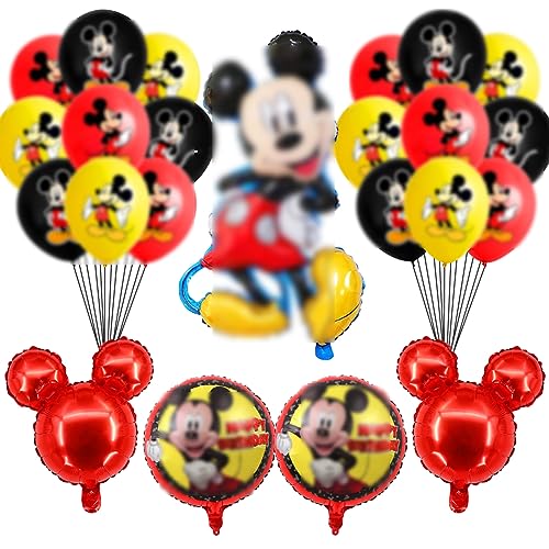 Hilloly 23 pcs Karikatur Luftballons Geburtstags Dekorationen Balloon Karikatur Party Dekoration Latex-Ballons Karikatur Folienballon für Kindergeburtstag Dekoration von Hilloly