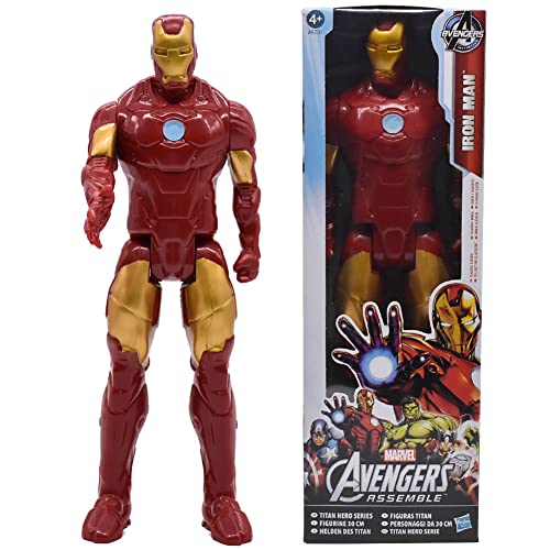 Hilloly Iron Man Figur, Avengers Titan Hero Serie Iron Man, 12 Zoll große Action-Figur, Iron Man Spielzeug für Kinder ab 4 Jahren von Hilloly