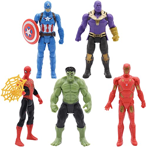 Hilloly Superhelden Figuren, Marvel Avengers Titan Hero Series ActionFigur, Heldenfiguren-Modell-Set, 11.5 cm große Superhelden Action-Figur - 5 Modelle, für Kinder ab 4 Jahren von Hilloly