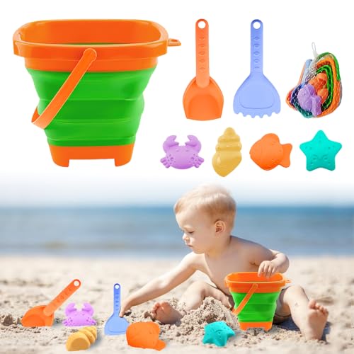 Hillylolly Faltbarer Eimer Kinder Sand, 7 Stück Strandeimer Spielzeug, Sandeimer für Kinder, Strandspielzeug mit Falteimer, Faltbarer Sandeimer, Zusammenklappbare Sandeimer, für Strand,Angeln Hillylolly Faltbarer Eimer Kinder Sand, 7 Stück Strandeimer Spielzeug, Sandeimer für Kinder, Strandspielzeug mit Falteimer, Faltbarer Sandeimer, Zusammenklappbare Sandeimer, für Strand,Angeln von Hillylolly