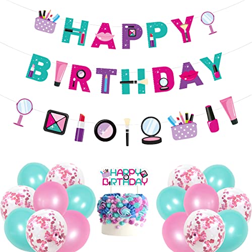 Make Up Geburtstagsdeko, Hillylolly 24 Pcs Spa Party Decorations, Make Up Party Deko, Geburtstagsdeko Kosmetik, Spa Party Set, Makeup Themed Birthday Decorations für Mädchen Frauen Make Up Geburtstagsdeko, Hillylolly 24 Pcs Spa Party Decorations, Make Up Party Deko, Geburtstagsdeko Kosmetik, Spa Party Set, Makeup Themed Birthday Decorations für Mädchen Frauen von Hillylolly