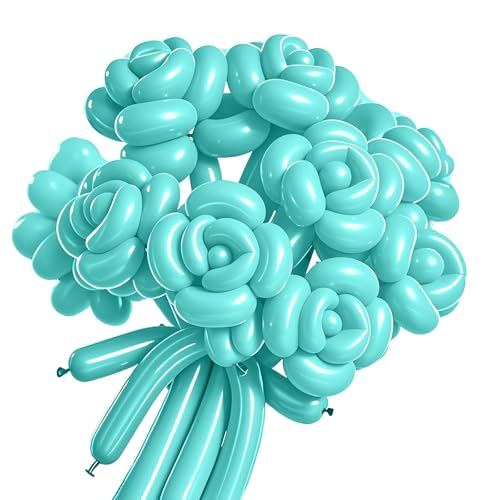 Modellier Luftballons Lang, Hillylolly Lange Luftballons 100 Pcs, Modelling Balloons, Magische, Luftballons Formen Set, Lange Bunte Ballons, für Hochzeit Geburtstage Partys Dekoration (Tiffanyblau) von Hillylolly