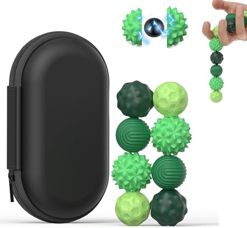 8 magnetische Fidget-Spielzeuge, 3 cm, aus grünem Silikon, schweres und leistungsstarkes Spielzeug für Erwachsene und Kinder, sensorisches Spielzeug für Autismus und Konzentration von HingtTraum