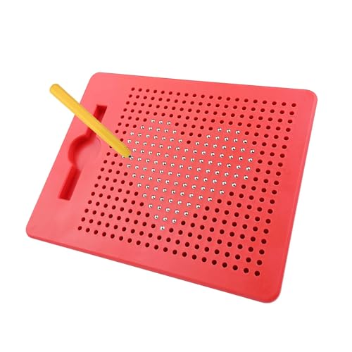 HingtTraum Magnettafel Kinder – Magnetisches Zeichenspiel mit Stift, Ideale Autofahrt Kinder Beschäftigung (Rot) von HingtTraum