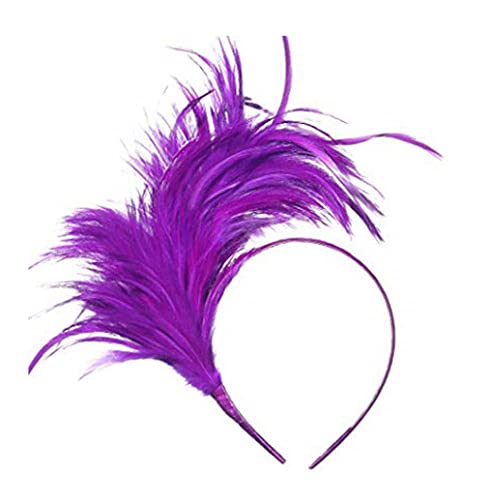 Hinleise Stirnbänder Federn Haarreifen Kopfbedeckung Kopfschmuck für Tanz Performance Geburtstag Party Kostüm Zubehör Foto Requisiten Lila von Hinleise