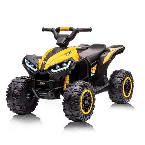 Kinder-Geländefahrzeug, 12 V, 4 Räder, batteriebetrieben, Spielzeug mit Fernbedienung (hohe niedrige Geschwindigkeiten), elektrisches Kinderauto, LKW, 4-Räder, Elektrofahrzeug mit Musik, Hupe, von Hipicute