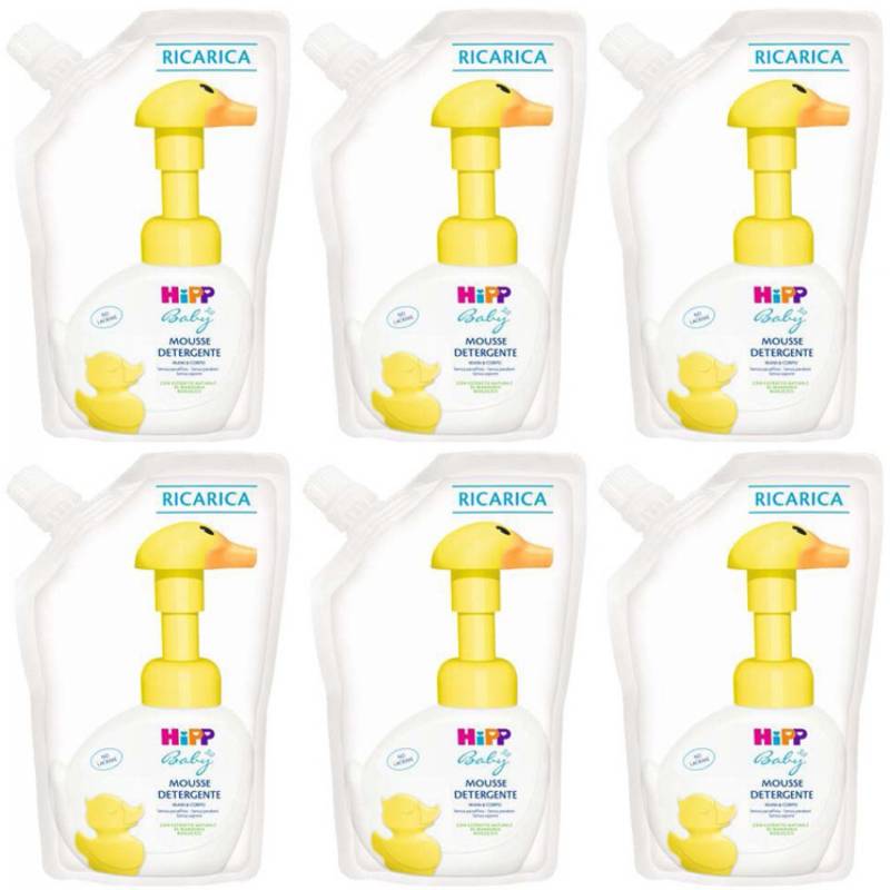 Kit Ricarica Hipp Baby per Mousse Detergente 6 confezioni da 250ml von Hipp