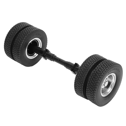 1/14 Skala RC -Anhänger Hinterachreifen Set - 85 -mm -Aluminium -Leichtmetallrad mit Gummireifen und 167 -mm -Schwanzachse für Traktoranhänger DIY & Heavy Last Performance von Hiraith
