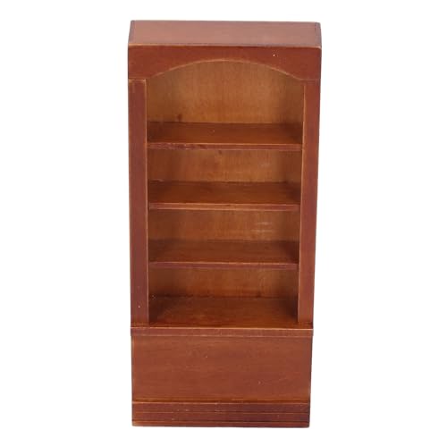 Hiraith 1:12 Doll House -Buchhandlung Im Maßstab, Birch Wood Single Bücherregal für Doll House Dekoration, Kinderrollenspiele, Ideal für Miniaturen von 1/12 Skala mit Minimalistischem von Hiraith