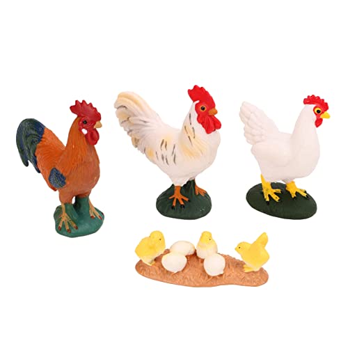 4pcs Realistische Farm Hühnchen -Figuren Set - Handbemalte Hahn/Hühner-/Küken -Tierspielzeug für Lernen, Wohnkultur 4pcs Realistische Farm Hühnchen -Figuren Set - Handbemalte Hahn/Hühner-/Küken -Tierspielzeug für Lernen, Wohnkultur von Hiraith