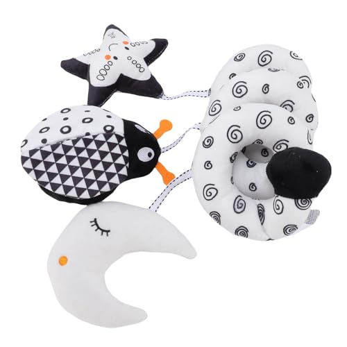 Babykrippe Hängende Rasselspielzeug, Schwarz Weiße Tier Spiralpüde, Auditorische Entwicklung, Installation auf Krippe, Ideal für die Reise oder Unterwegs, Hergestellt aus Plüsch Babykrippe Hängende Rasselspielzeug, Schwarz Weiße Tier Spiralpüde, Auditorische Entwicklung, Installation auf Krippe, Ideal für die Reise oder Unterwegs, Hergestellt aus Plüsch von Hiraith
