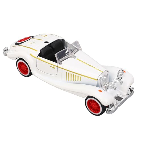 Hiraith 1:32 Scale Vintage Cabrio -Legierungsauto -Modell, Klassisches Bildungsspielzeug für kinders, Plastik- und Leichtmetall -Car -Ornament -Spielzeug, Geeignet für Enthusiasten und (Weiß) von Hiraith