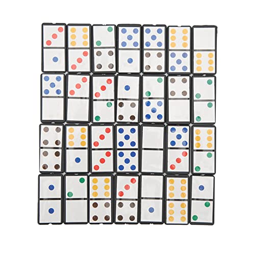 Hiraith 28-teiliges Premium-Klassiker-Double-Six-Domino-Set, Tragbares Interaktives Brettspiel aus Kunststoff mit Bunten Punkten das Lernen von Kindern Hiraith 28-teiliges Premium-Klassiker-Double-Six-Domino-Set, Tragbares Interaktives Brettspiel aus Kunststoff mit Bunten Punkten das Lernen von Kindern von Hiraith