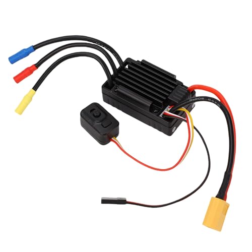 Hiraith 35A Bürstenloser ESC für 1/18 RC-Autos, Wasserdichtungsgeschwindigkeitscontroller mit 5,85 V/3A BEC, Programmierbare Einstellungen für ON/Off-Straße & Buggies, 2-3S Lipo/4-9 von Hiraith