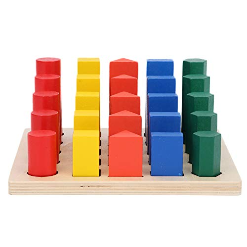 Hiraith Geometrische Holzbausteine für Babys, Farbenfrohes Spiel mit Babyblöcken, Pädagogische Spielzeuggeschenke für Hand-Auge-Koordination, Formerkennung und Farbenlernen Hiraith Geometrische Holzbausteine für Babys, Farbenfrohes Spiel mit Babyblöcken, Pädagogische Spielzeuggeschenke für Hand-Auge-Koordination, Formerkennung und Farbenlernen von Hiraith