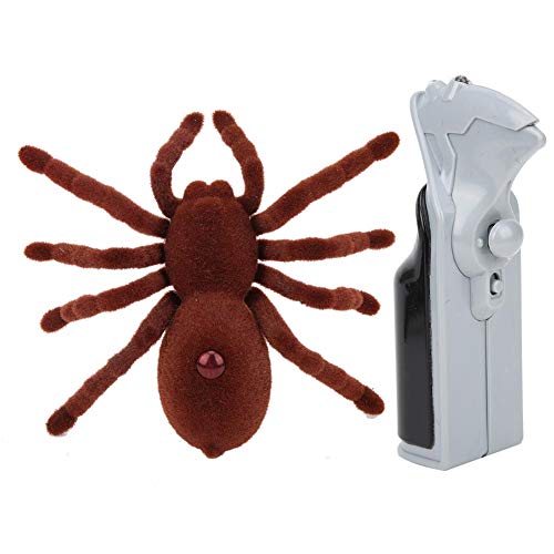 Hiraith Halloween-Spinne, 2-Kanal-Fernbedienung, Gruselig, Gruselig, Weich, Gefälschte Spinne, Party-Requisiten, Fernbedienung, Spinne für Streiche oder Trick-Gags, Praktisches (787) von Hiraith