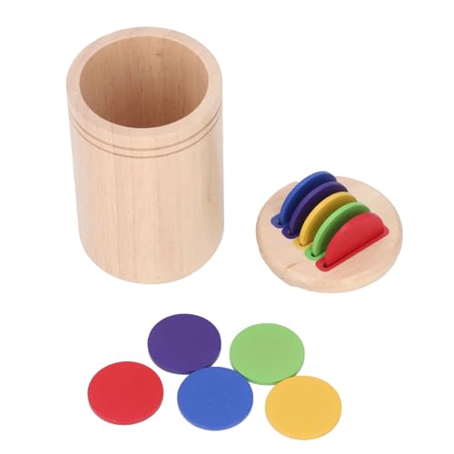 Hiraith Hölzerne Farbsortiermünzbox Spielzeug, Pädagogische Farbsortierbecher, Lehrreiches Sensorisches Spielzeug für Kleinkinder 1-3 Jahre mit 10 Farbenfrohen Tellern und Hiraith Hölzerne Farbsortiermünzbox Spielzeug, Pädagogische Farbsortierbecher, Lehrreiches Sensorisches Spielzeug für Kleinkinder 1-3 Jahre mit 10 Farbenfrohen Tellern und von Hiraith