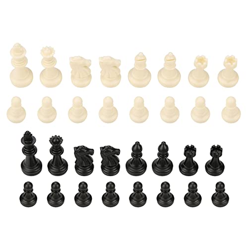 Hiraith International 32 Standard Schachfiguren Ersatz Turnier Schachfiguren Schwarz & Weiß von Hiraith