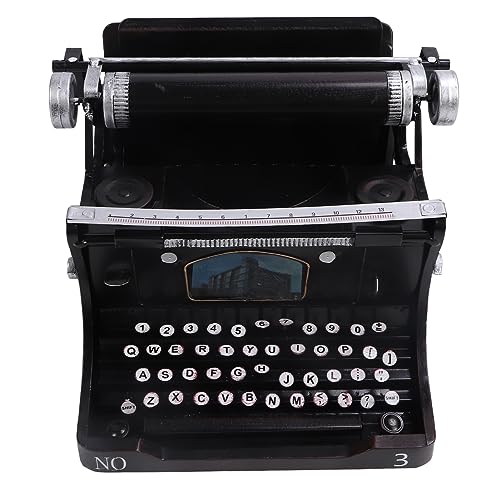 Hiraith Manuelle Schreibmaschine, tragbar, perfektes Geschenk, rostbeständig, Modell der Schreibmaschine, antikes Design, vielseitig einsetzbar, manuelles Polieren, Retro-Stil für zu Hause von Hiraith