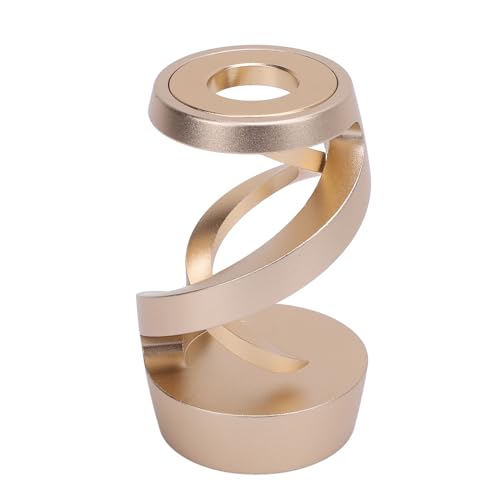 Hiraith Metall -Spiral -Gyroskop -Spielzeug, Rotierender Stressabbau Desktop -Kunstdekoration für Erwachsene Büro, Handgefertigte Aluminiumlegierung, 2,6 X 1,7 Zoll (Gold) von Hiraith