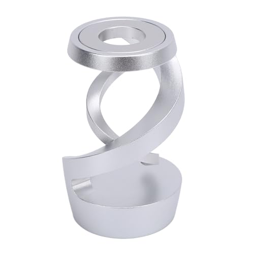 Hiraith Metall -Spiral -Gyroskop -Spielzeug, Rotierender Stressabbau Desktop -Kunstdekoration für Erwachsene Büro, Handgefertigte Aluminiumlegierung, 2,6 X 1,7 Zoll (Silber) von Hiraith
