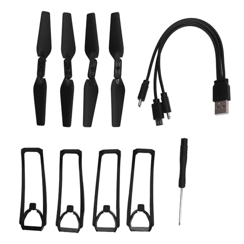 Hiraith Quadcopter Propellers Protective Cover Folding Remote Drohnen Ersatzteile für E88 für E99 für E100 für K3 mit Charing Cable Hiraith Quadcopter Propellers Protective Cover Folding Remote Drohnen Ersatzteile für E88 für E99 für E100 für K3 mit Charing Cable von Hiraith