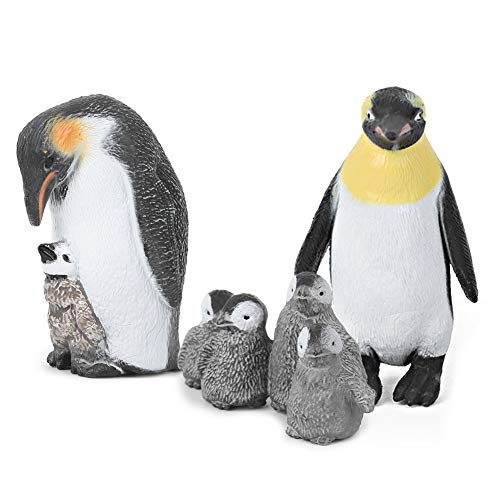 Hiraith Simulation Tiermodell Pinguine Modelle Spielzeug Ornamente Dekoration Geschenk für Kinder Kind (Königspinguin-Mutter und Kind) von Hiraith