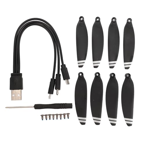Hiraith Upgrade -Effizienz, Stabile Flüge, Propeller für E88 E58 RC -Drohnenquadcopter, Bestehend aus Kunststoffmaterial, Set von 8 Pcs 2,5 -Zoll -Propellern Ersatzklingen Hiraith Upgrade -Effizienz, Stabile Flüge, Propeller für E88 E58 RC -Drohnenquadcopter, Bestehend aus Kunststoffmaterial, Set von 8 Pcs 2,5 -Zoll -Propellern Ersatzklingen von Hiraith