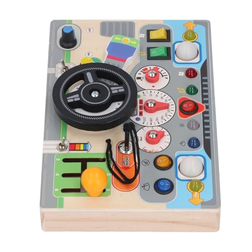 Hölzerne Elektronische Lenkradspielzeug - Frühes Lernaktivitätsbrett mit Simulationsfahrten, Pädagogischem Kindergartenspielzeug für Kleinkinder und Kindergartenkinder Hölzerne Elektronische Lenkradspielzeug - Frühes Lernaktivitätsbrett mit Simulationsfahrten, Pädagogischem Kindergartenspielzeug für Kleinkinder und Kindergartenkinder von Hiraith