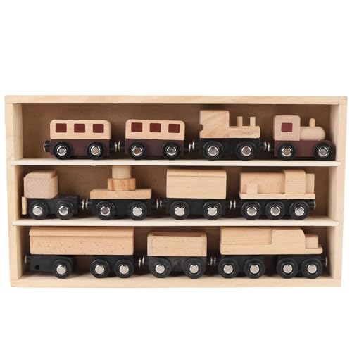 Holzzüge Spielzeugset, Sicheres, Massives Holz, Inspiration der Fantasie, für kinders über 2 Jahre Alt, Szenen -Matching -Design, Kompatibel mit Track Holzzüge Spielzeugset, Sicheres, Massives Holz, Inspiration der Fantasie, für kinders über 2 Jahre Alt, Szenen -Matching -Design, Kompatibel mit Track von Hiraith