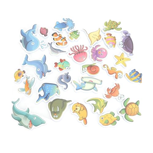 Ocean Animal Baby Bad Puzzle Toys Set Eva, Interaktives Kleinkind -Duschbadepuzzle -Spielzeug für kinders, Verbesserung der Kognitiven Fähigkeiten mit Leichtem von Hiraith