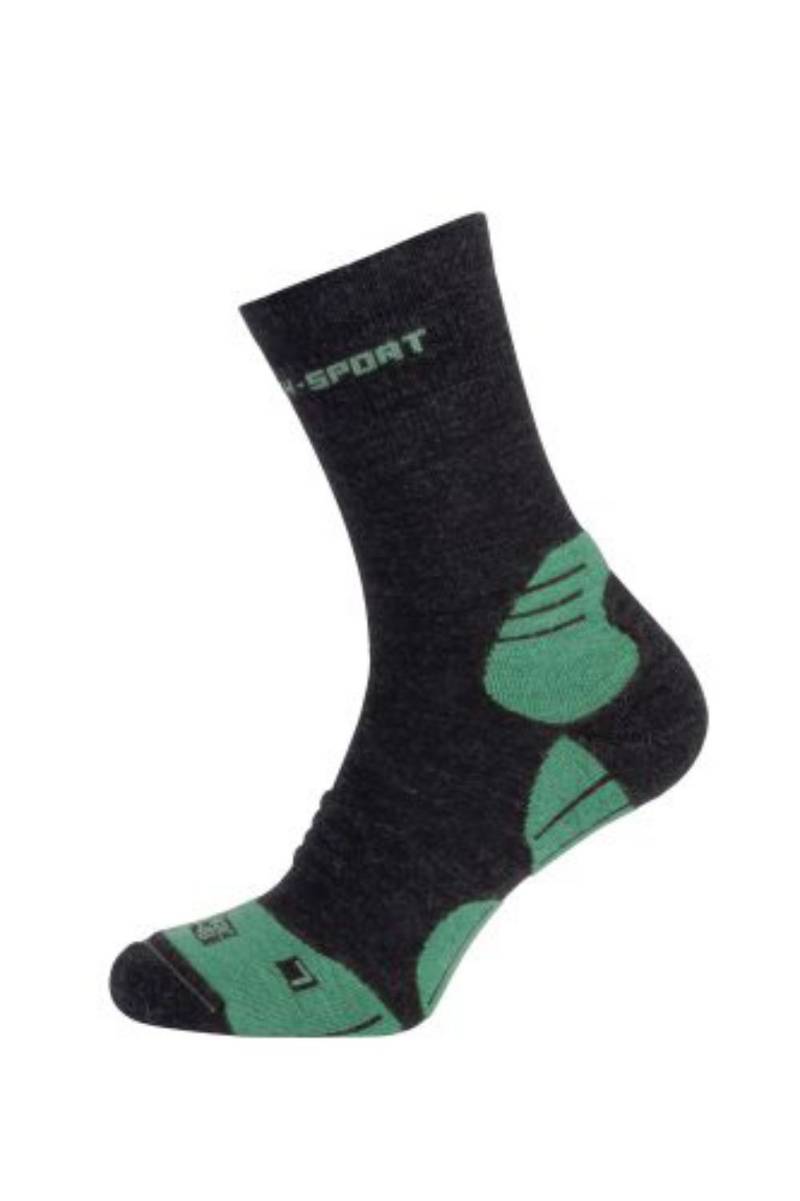 Hirsch Sports Aktivsocken Mika für Erwachsene - 36-37 Maigrün-Schwarz von Hirsch Sports