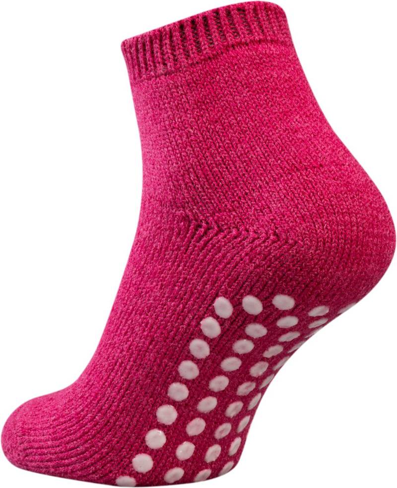 Hirsch Sports Füßlinge Elia mit Silikonstoppern für Erwachsene aus Wolle/Seide - 36-37 himbeere von Hirsch Sports