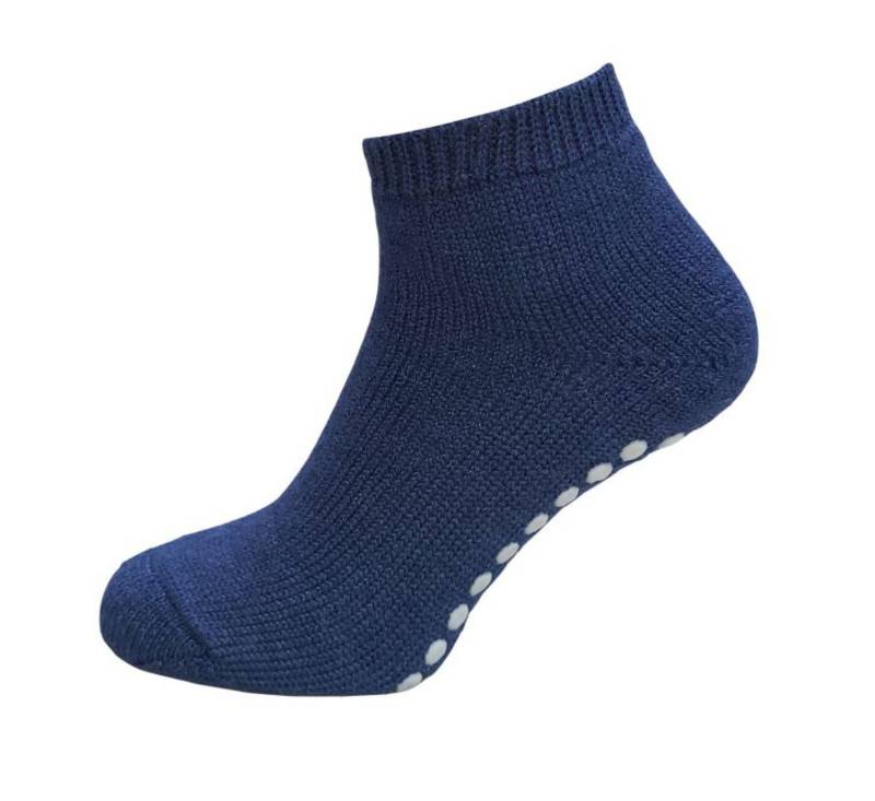 Hirsch Sports Füßlinge Elia mit Silikonstoppern für Erwachsene aus Wolle/Seide - indigo 44-46 von Hirsch Sports