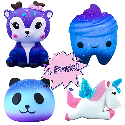 Squishy Spielzeug 4 Stück Langsam Steigende Squishies Set Stressabbau Skwischis Jumbo Kawaii Party Geschenke für Kinder Erwachsene Mädchen Jungen Squishy Spielzeug 4 Stück Langsam Steigende Squishies Set Stressabbau Skwischis Jumbo Kawaii Party Geschenke für Kinder Erwachsene Mädchen Jungen von Hirsrian