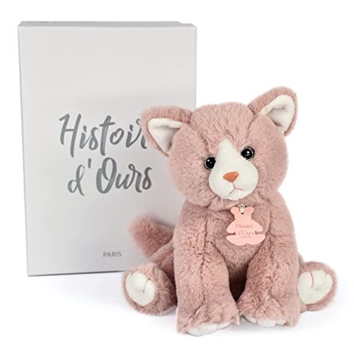 Histoire d'ours (Hisun HO3157 Plüschkatze, Rosa, 18 cm von Histoire d'ours