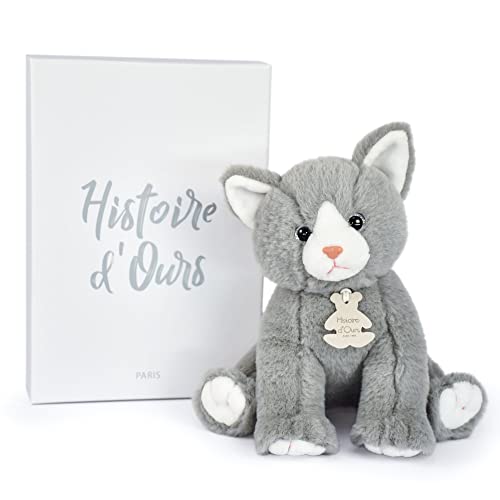 Histoire d'ours - Plüschkatze – Grau – 18 cm – A la Campagne – HO3156 von Histoire d'ours